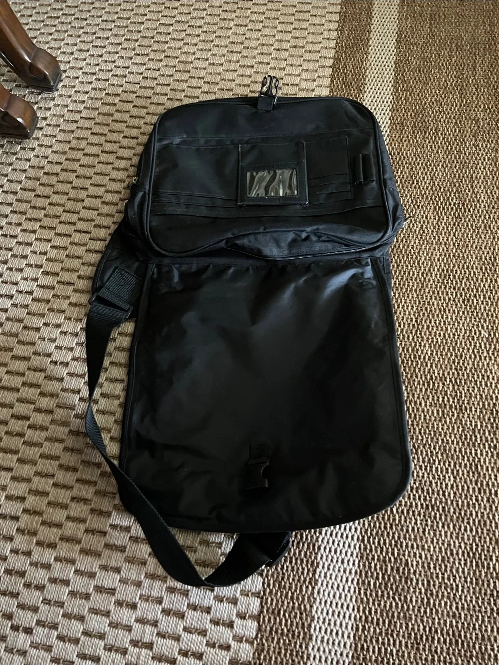Saint Louis University Black Canvas Crossbody Messenger Bag